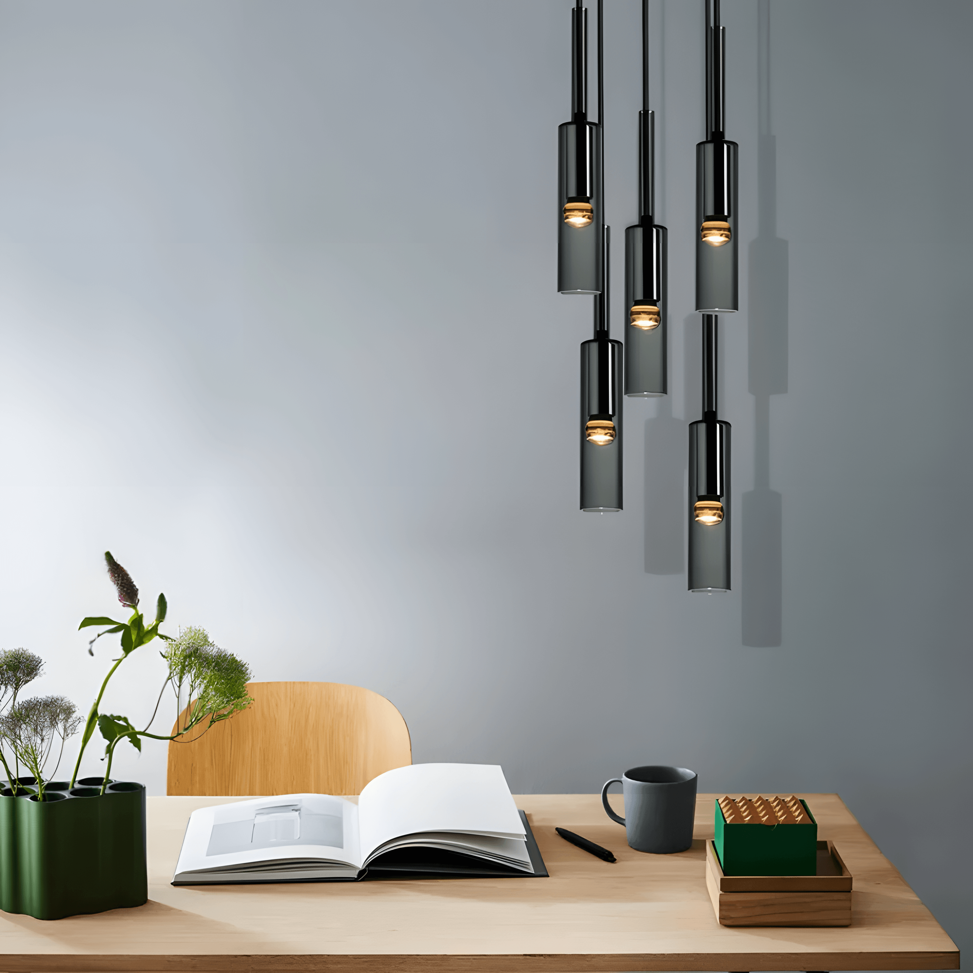 Helias | Dark Glass Pendant Light