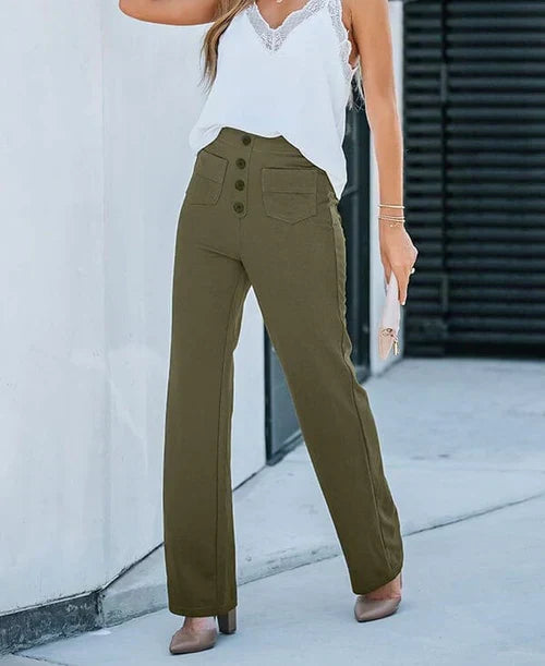 Grinta™ | High-waisted elastic casual pants