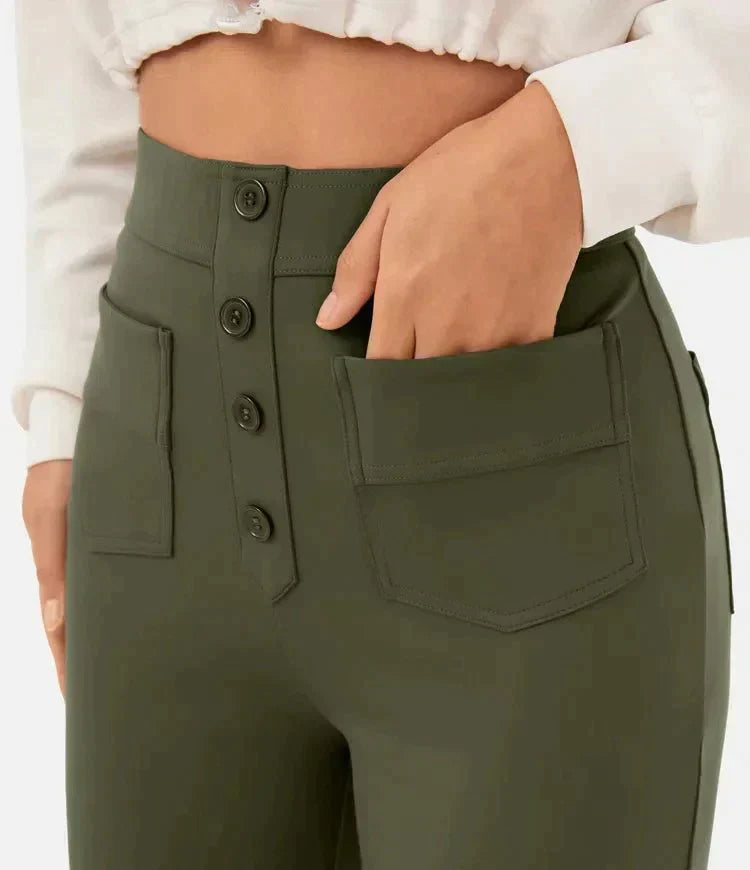 Grinta™ | High-waisted elastic casual pants