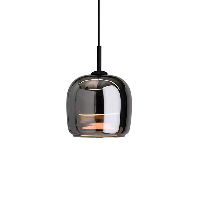 MidnightShine – Lampe suspendue design en verre noir