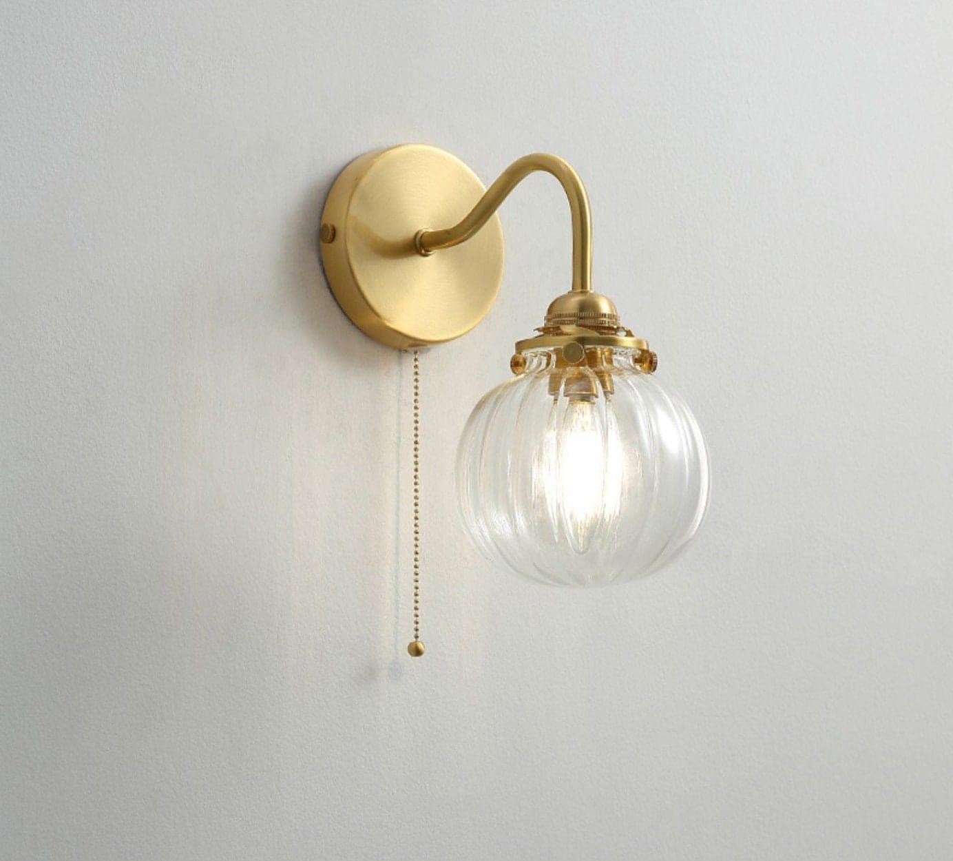 Petite Glass Ball Vegglampe i Vintage Stil