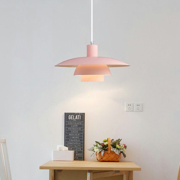 Scandinavian Umbrella Pendant LED Light in Mid-century Modern Style - Bulb Included