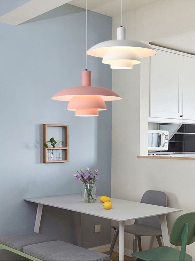 Scandinavian Umbrella Pendant LED Light in Mid-century Modern Style - Bulb Included