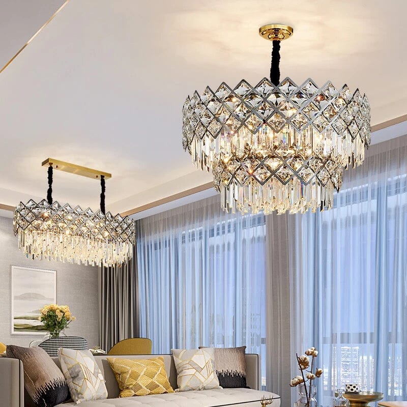 Chandelier en cristal opulent