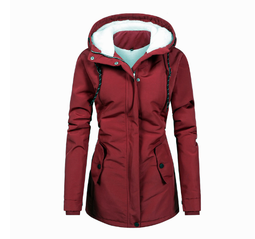 Stavanger- Lined winter coat/jacket with hood waterproof women