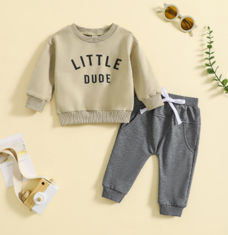 Mini Fashion™ - Tough "Little Dude" Jogging- Cotton Tracksuit