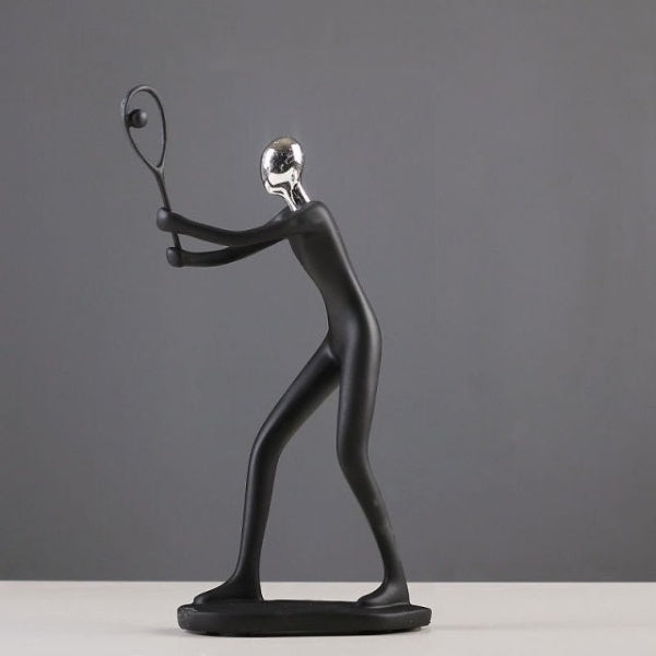 Modern Handcrafted Sports Figurines – Elegant Resin Sculptures for Home & Office Decor