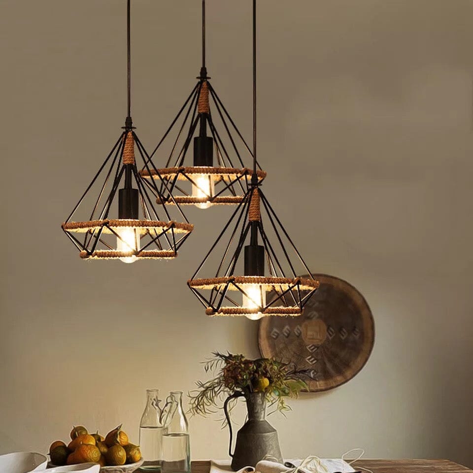 Rustic Twine Lamp