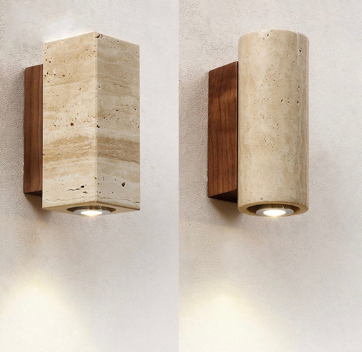 Ebony Travertine Wall Light