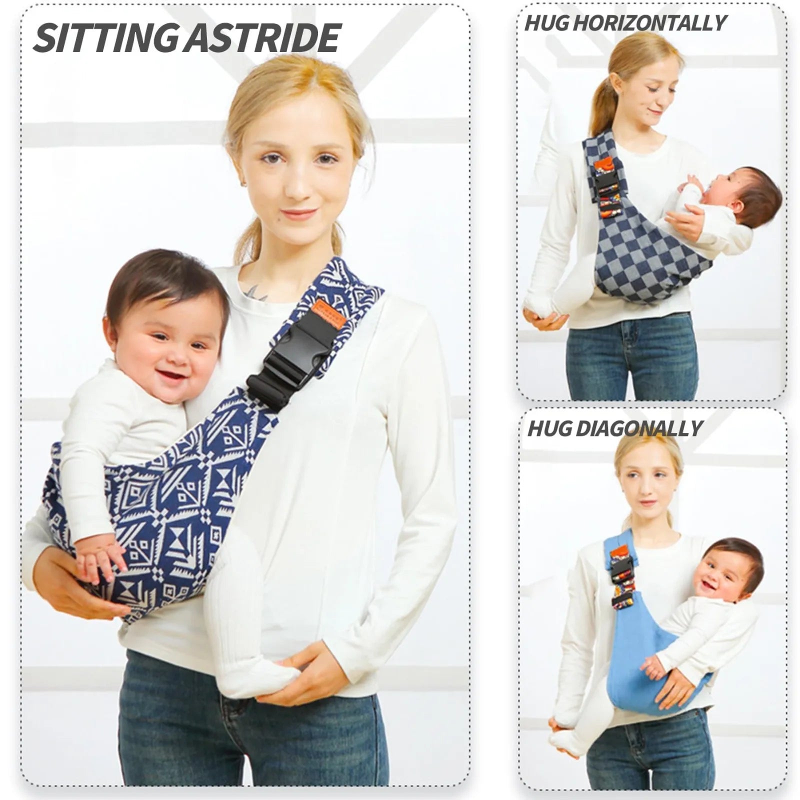 Baby Carry Sling™ - Porte-bébé réglable - Portage sur la hanche