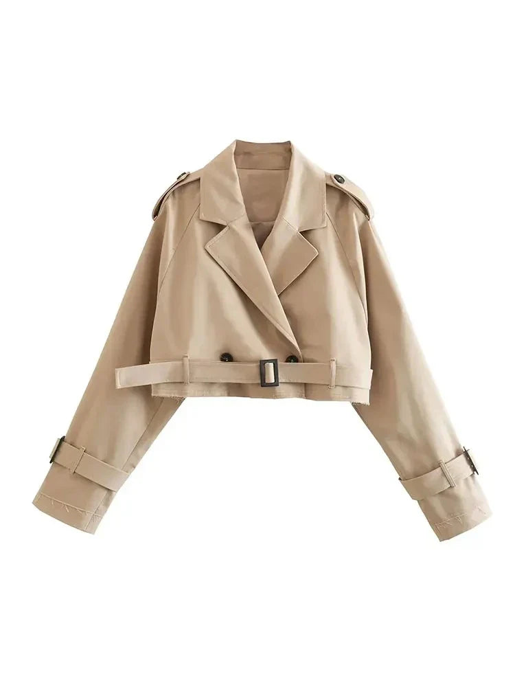 Casaco/Jaqueta Trench Cropped Vintage