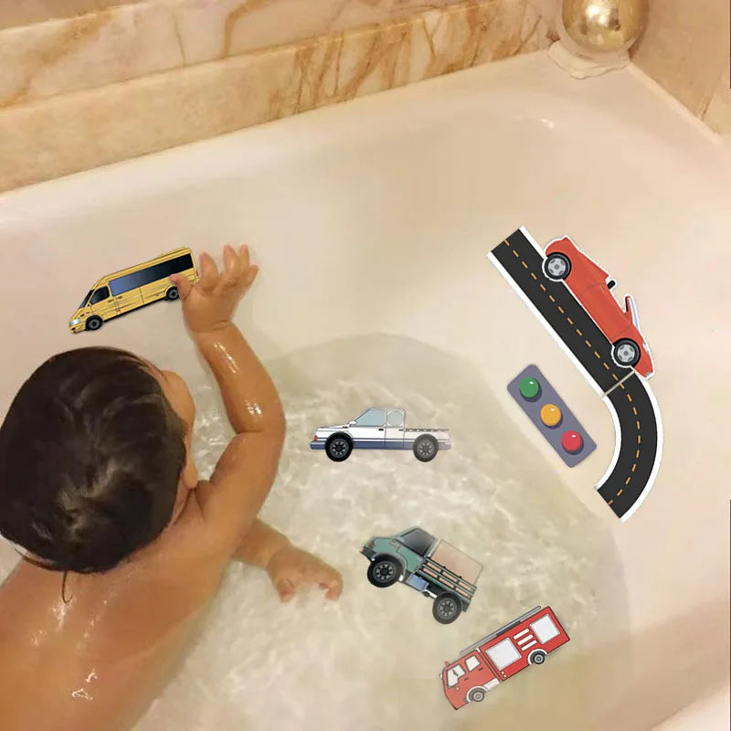 Bath Cars™ - Obrovská zábava ve vaně - Sada pěnových dopravních hraček do vany