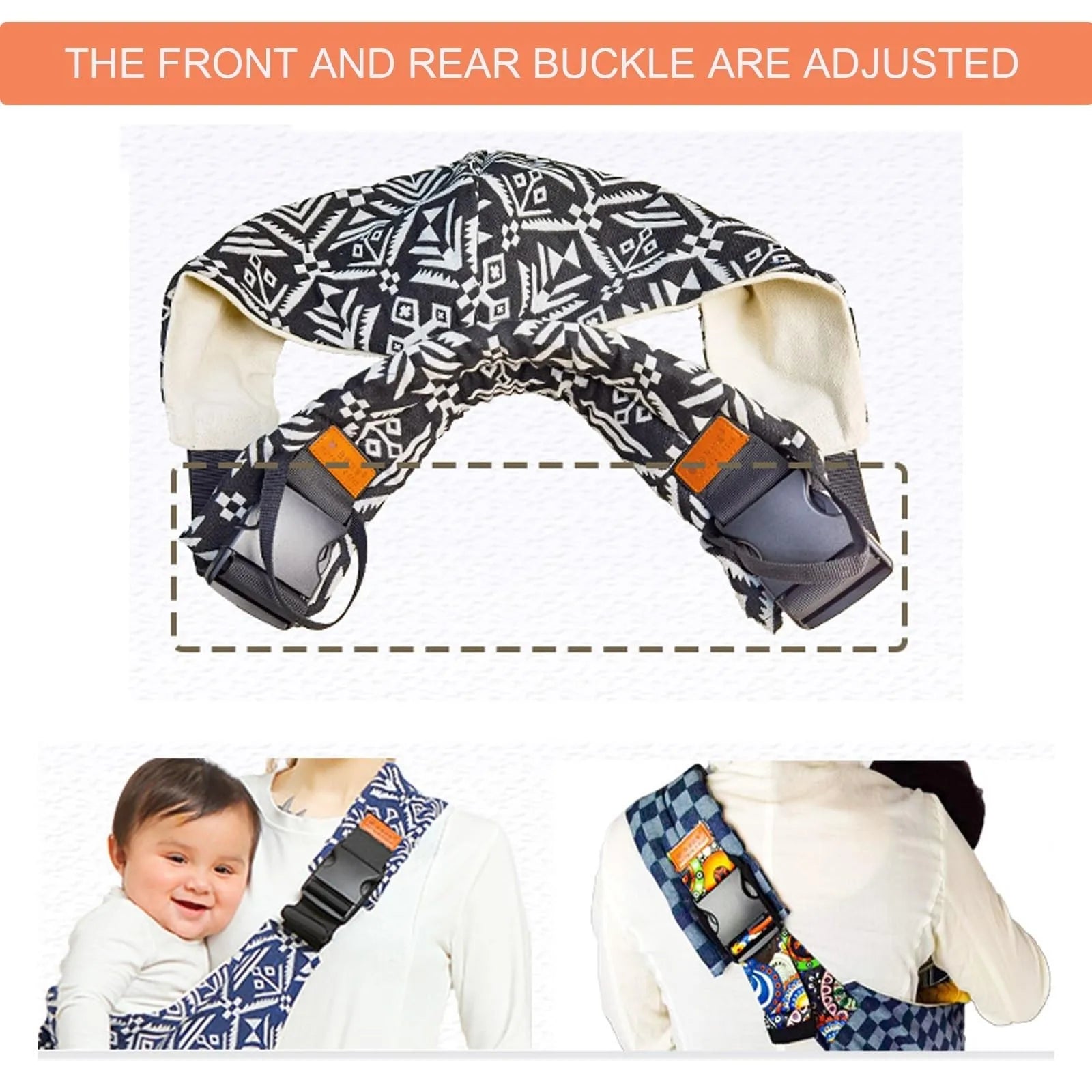 Baby Carry Sling™ - Porte-bébé réglable - Portage sur la hanche