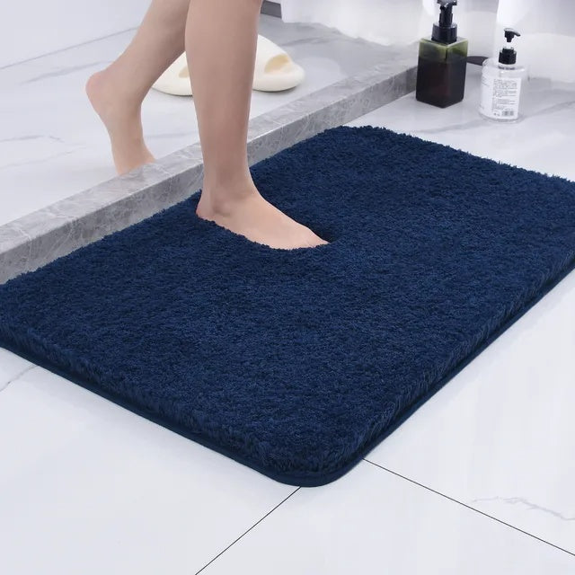 Alfombra de baño de piel y peluche