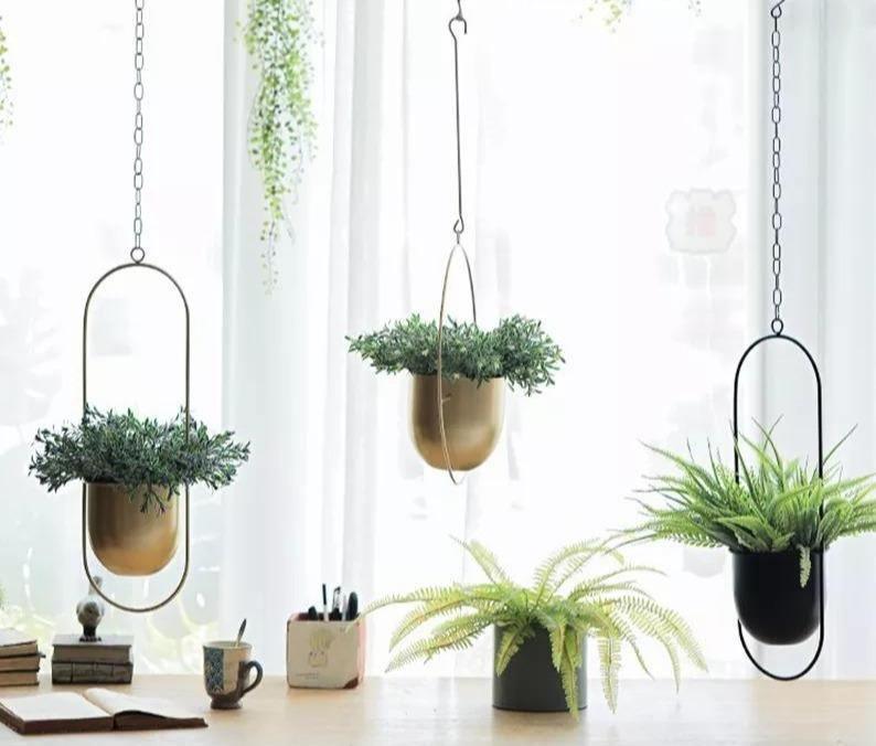 Hanging Planter Metalowy Halo