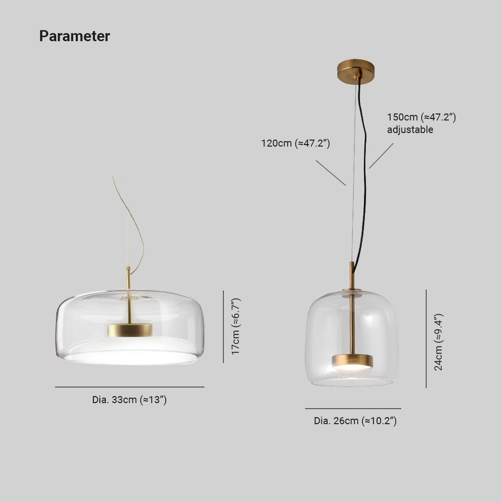 Retroluxe - Retro Pendant Lamp with Amber Light