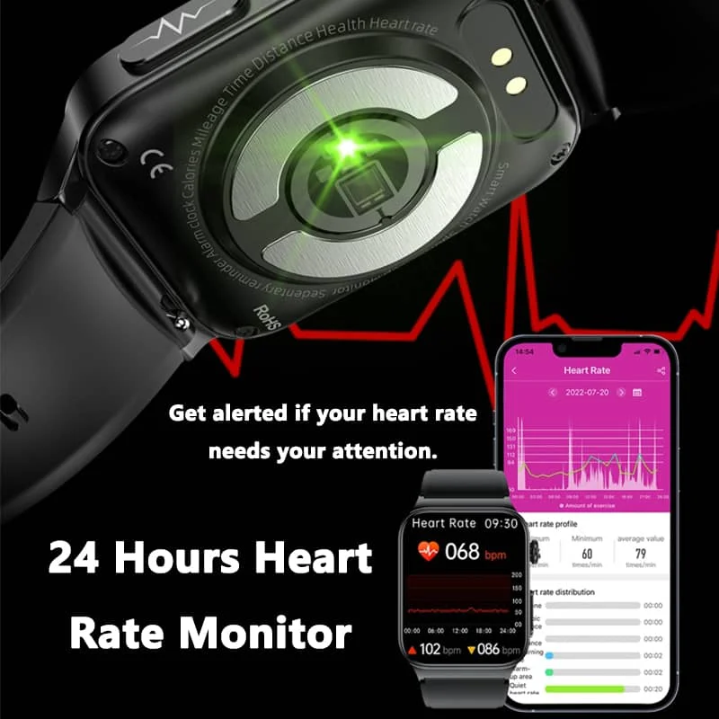 Smartwatch per il monitoraggio della salute tutto-in-uno con ECG e tracker della glicemia