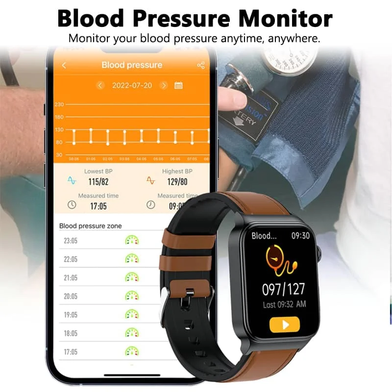 Smartwatch per il monitoraggio della salute tutto-in-uno con ECG e tracker della glicemia