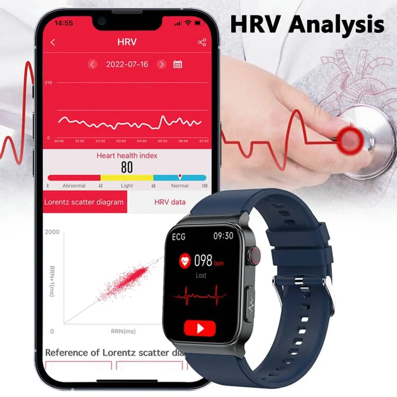 Smartwatch per il monitoraggio della salute tutto-in-uno con ECG e tracker della glicemia