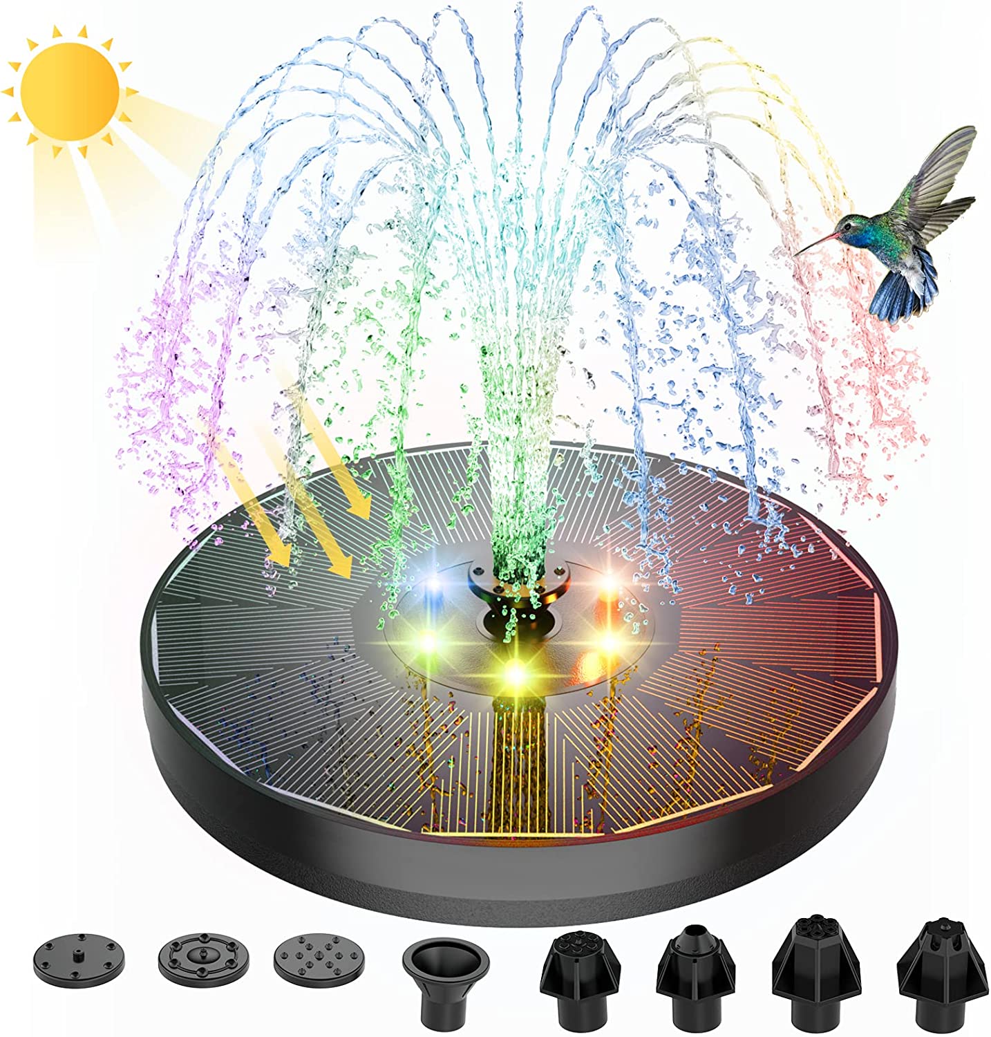 Fontaine Solaire LED Multicolore