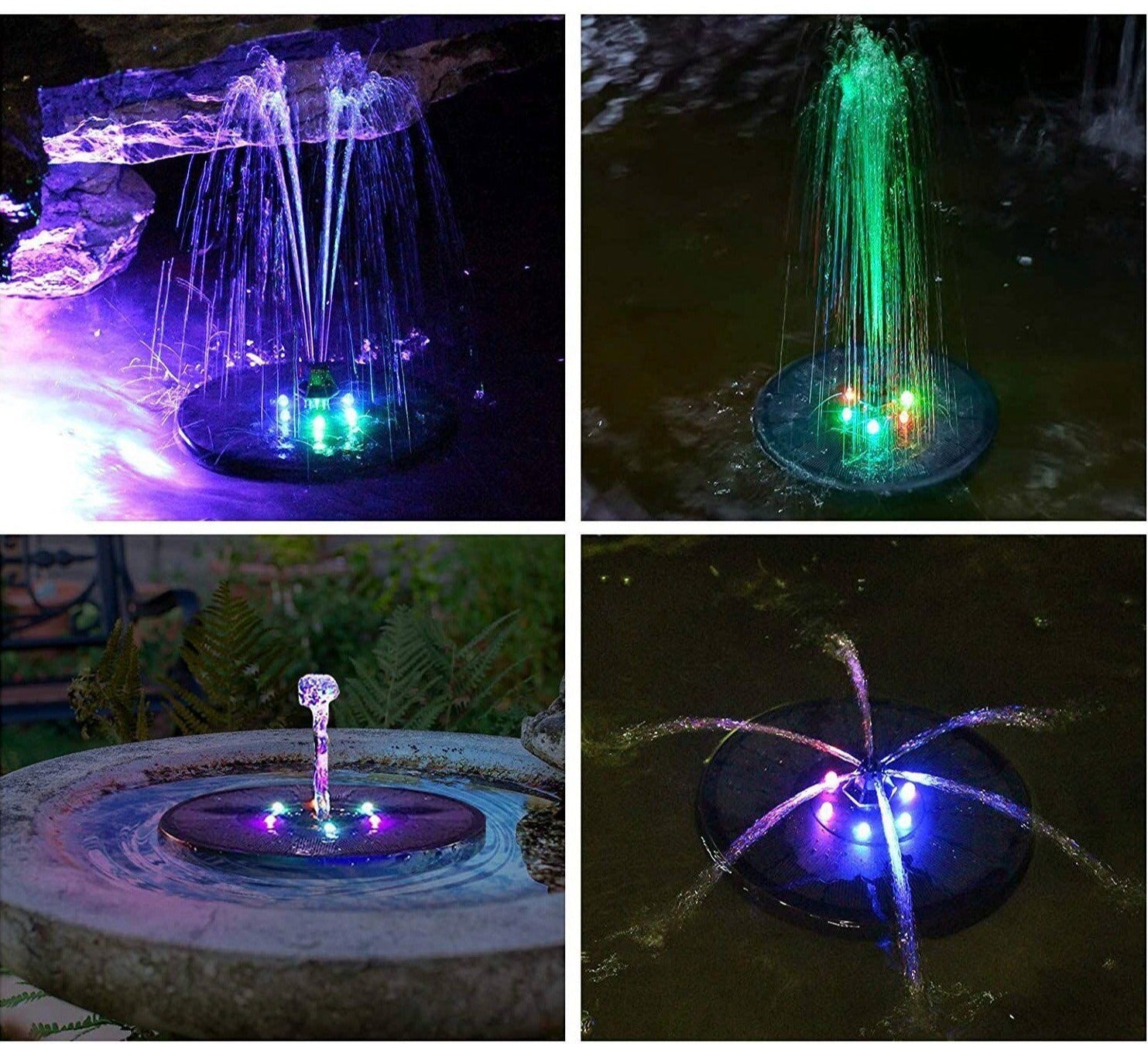 Fontaine Solaire LED Multicolore