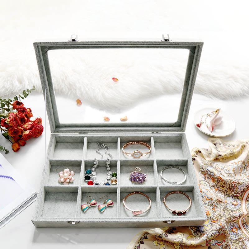 Velvet Drawer Jewelry Organizer Box