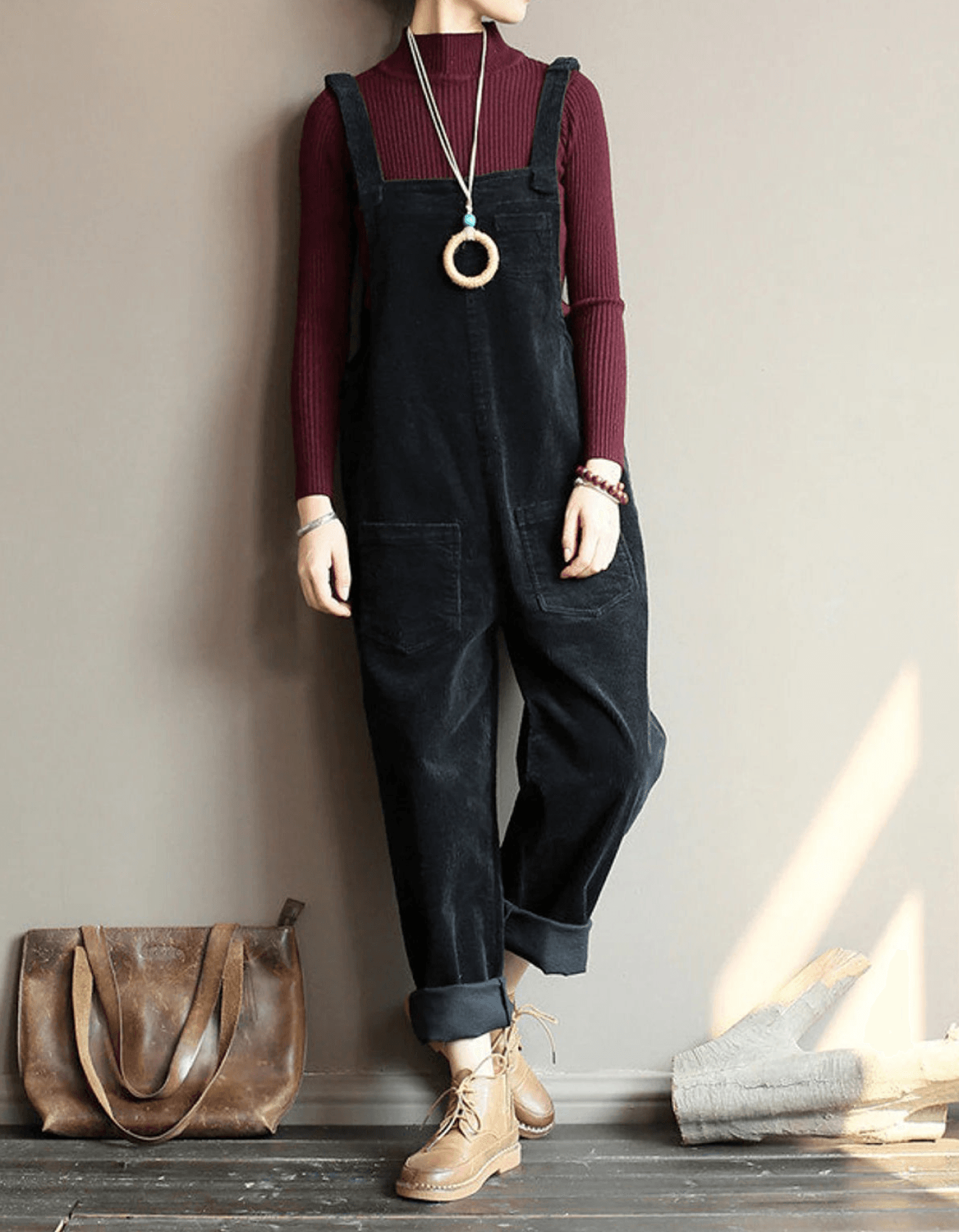 Ella Velvet Jumpi Deluxe - Corduroy overall met wijde pijpen