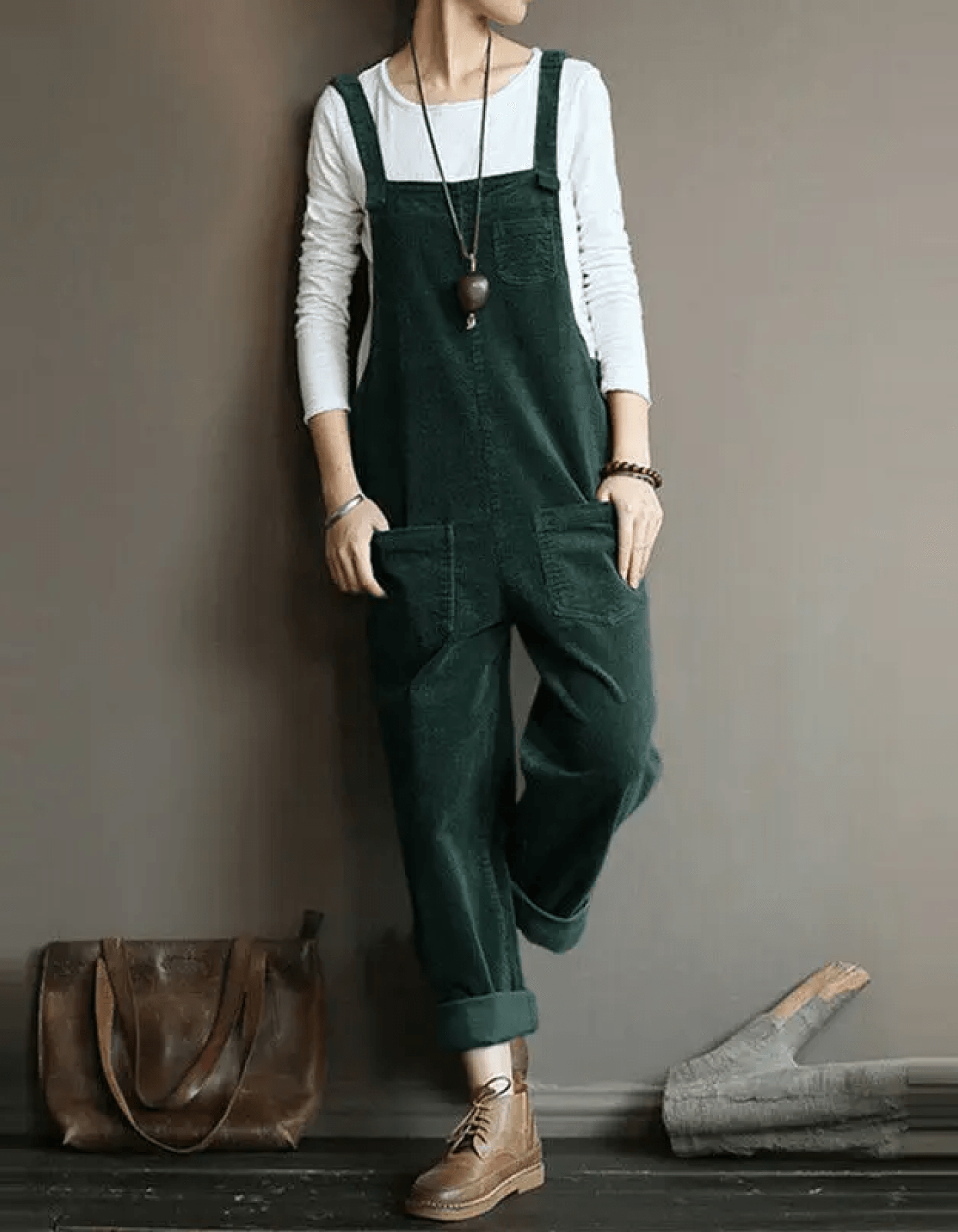 Ella Velvet Jumpi Deluxe - Wide Leg Corduroy Overalls