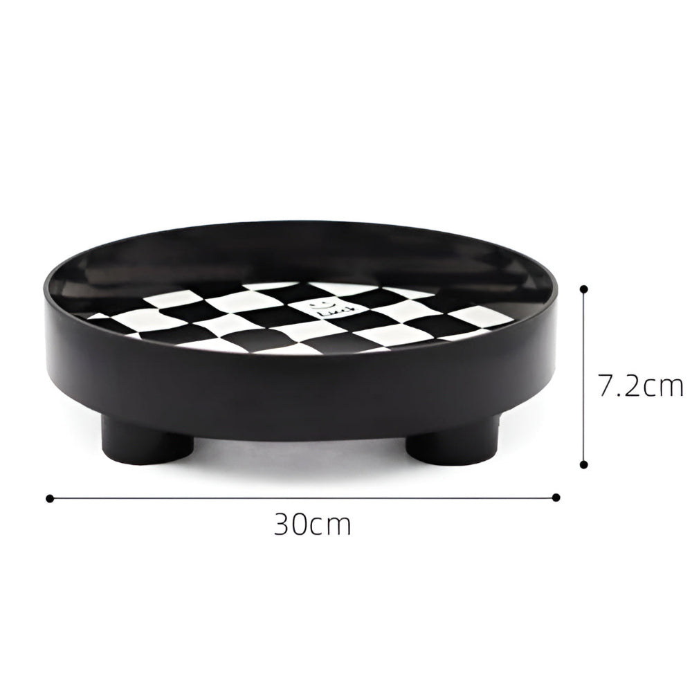 Round Checkerboard Storage Tray