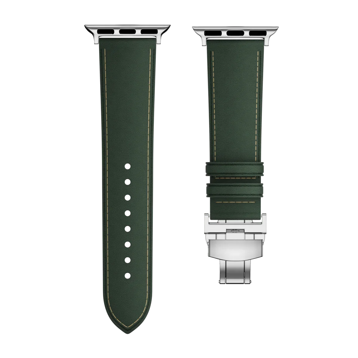 Neue Leder-Schmetterlingsschnalle Armband für Apple Watch