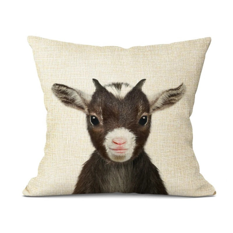 Cute Baby Animal Cushion Cover – Cheerful Nursery Decoration