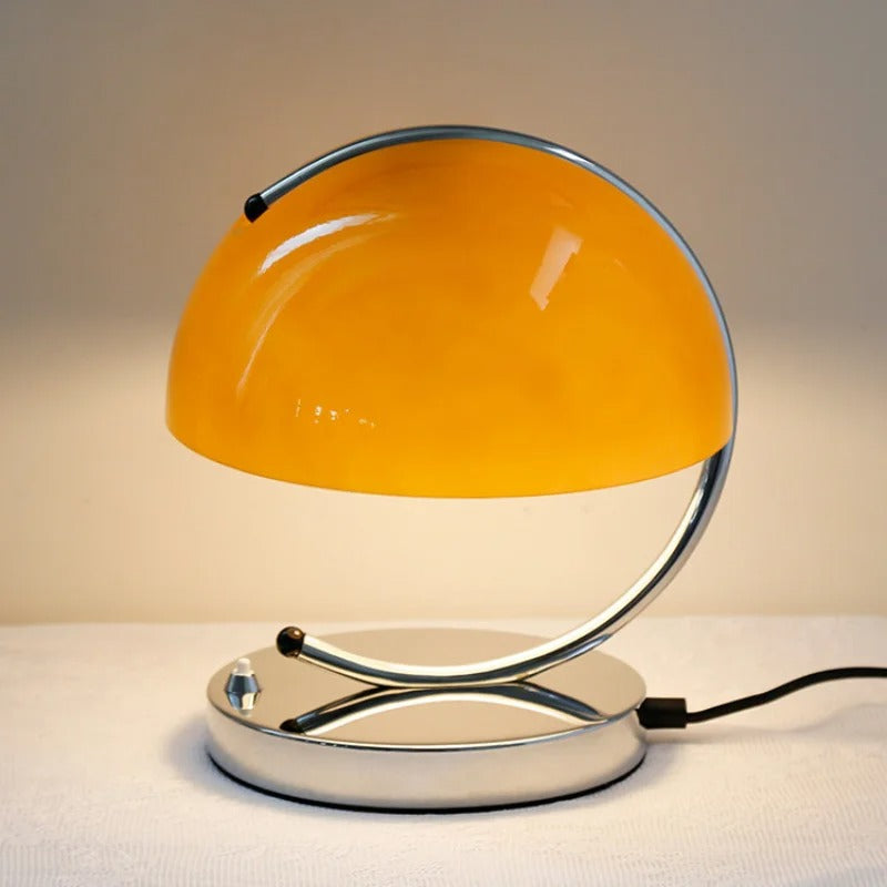 Danish Design Glass Desk Lamp - Modern Mushroom Shaped Lighting