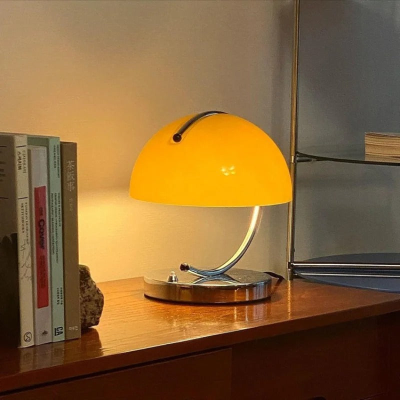 Lampe de bureau en verre au design danois - Éclairage moderne en forme de champignon