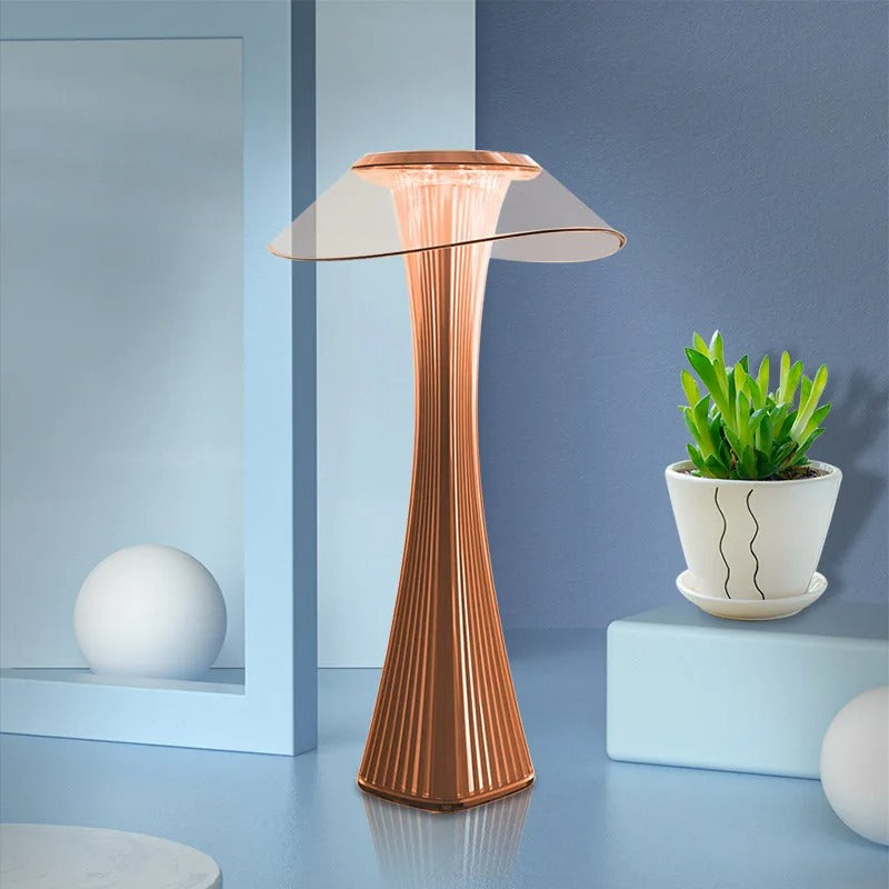 Lampe de table LED en cristal – Lampe de projection d'ambiance pour restaurant et chambre à coucher