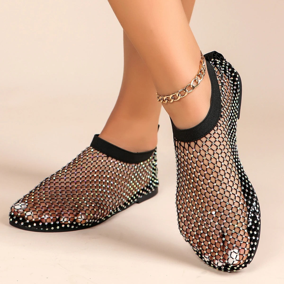 Monaco Mesh Flats Shoes