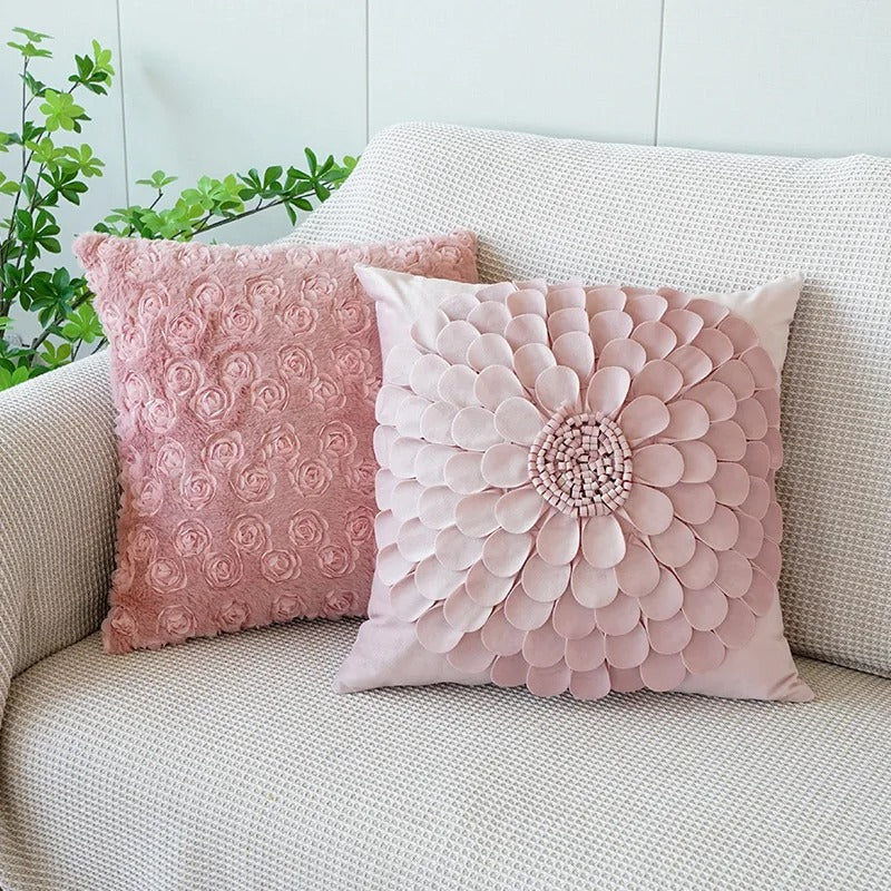 Housse de coussin mignonne lapin rose – une touche ludique pour votre maison