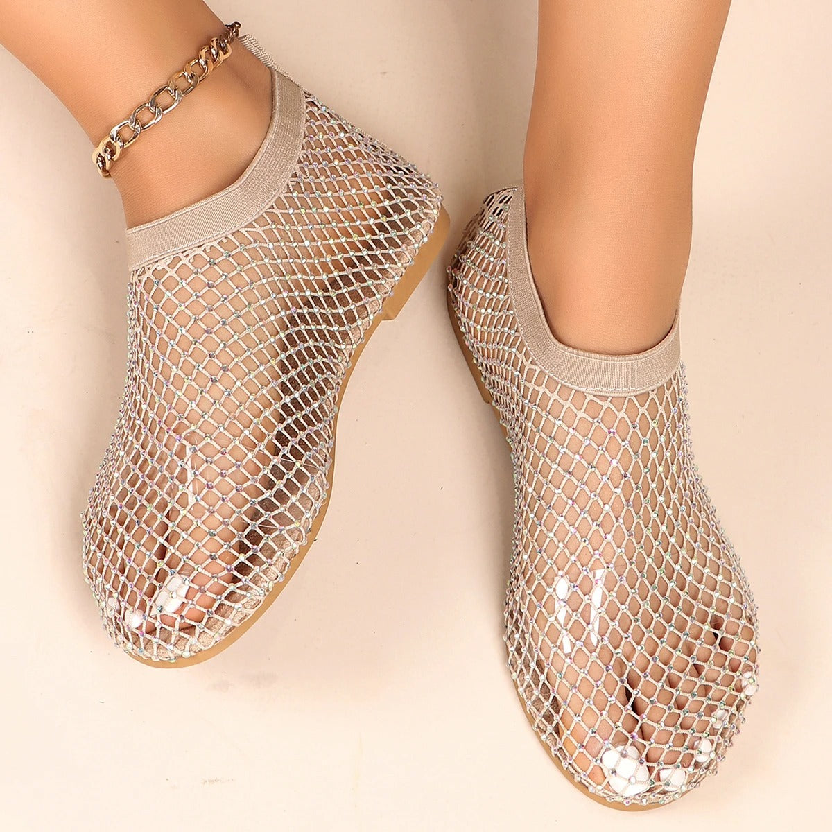 Monaco Mesh Flats Shoes