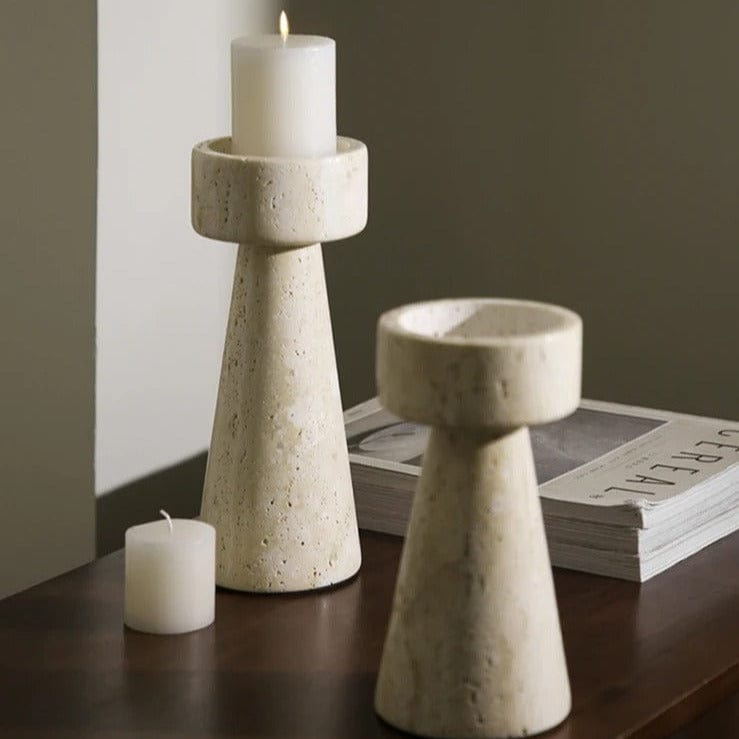 Stone Marble Candle Holder Decor