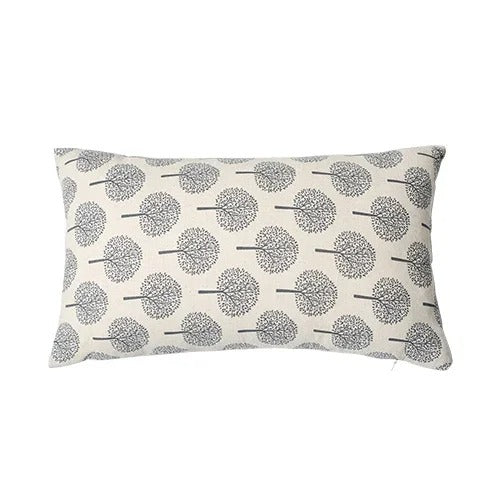 Housse de coussin en lin avec imprimé textile – Pour salon et chambre à coucher