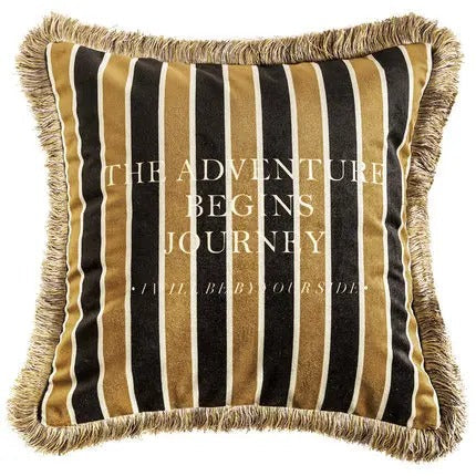 Retro Gold Cushion Cover – Luxury European Art Style with Bee Print