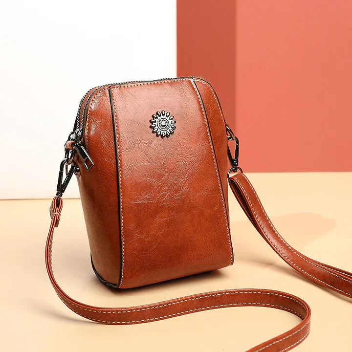 Bolso bandolera retro de cuero™ | Bolso de hombro con estilo