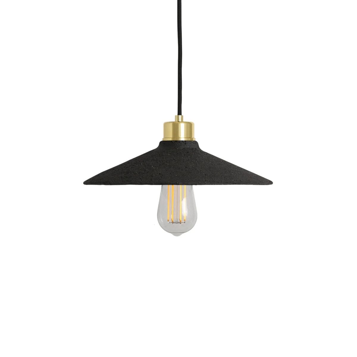 Pyrus Organic Ceramic Pendant Light 28cm, Black Clay