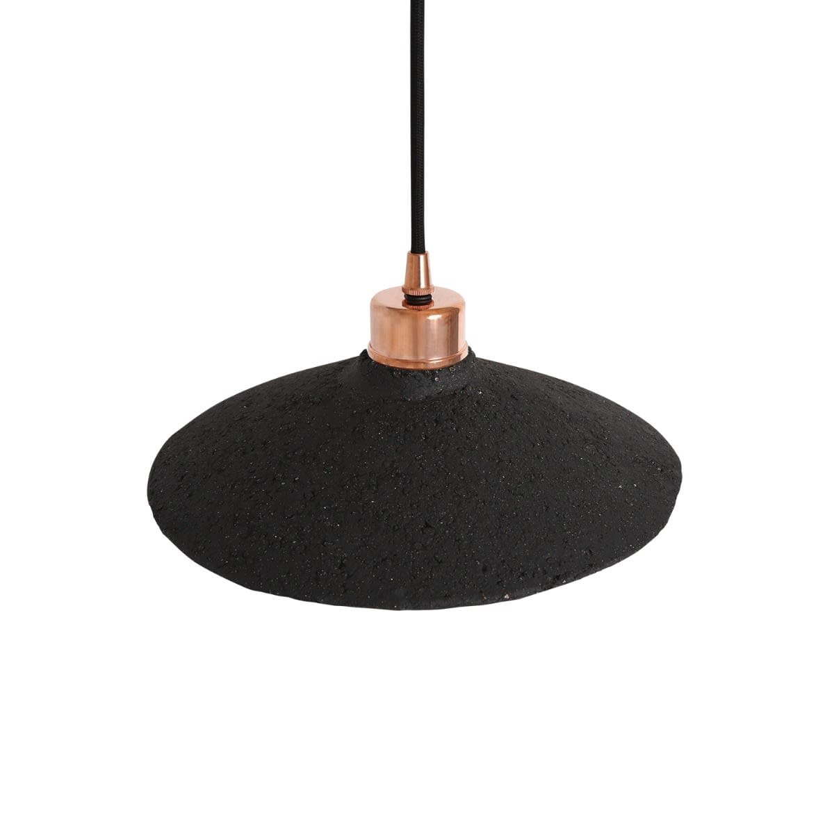 Pyrus Organic Ceramic Pendant Light 28cm, Black Clay