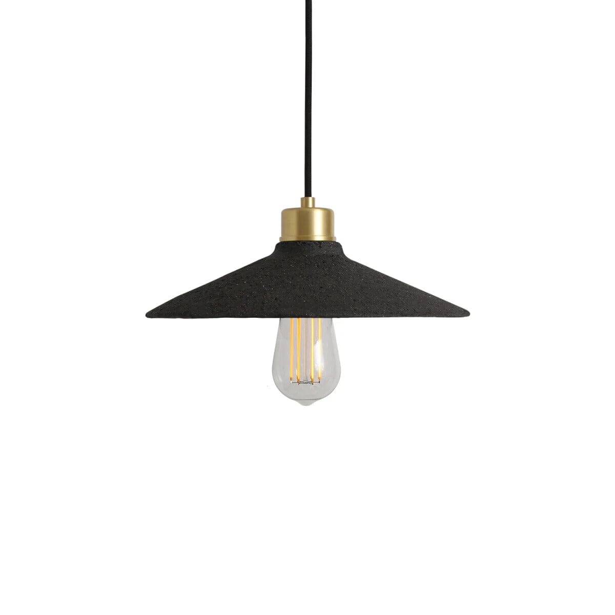 Pyrus Organic Ceramic Pendant Light 28cm, Black Clay