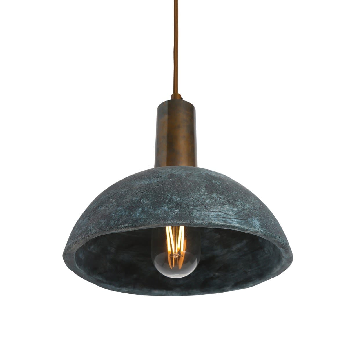 Lampada a sospensione in ceramica organica Kauri 20 cm, Terra Blu