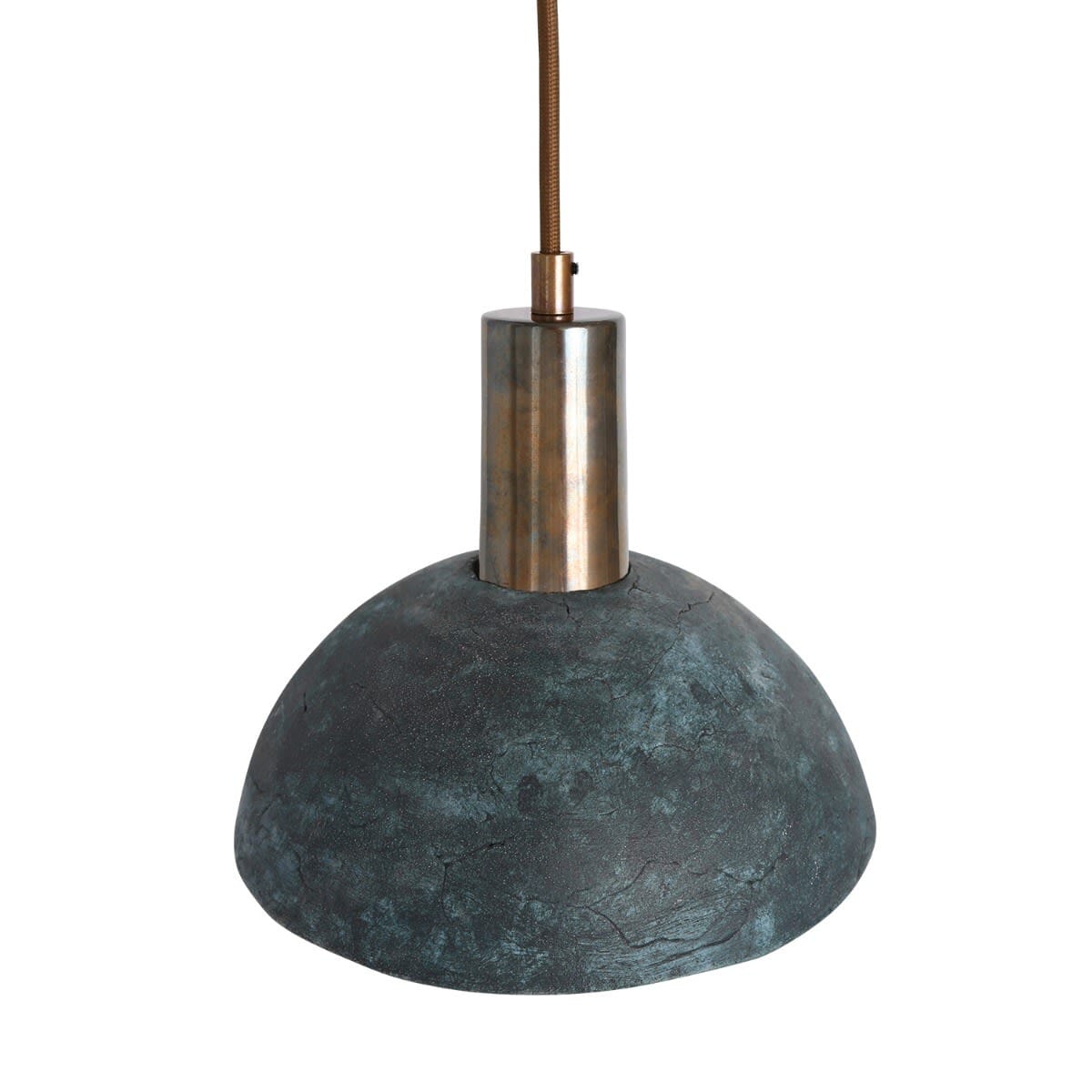 Lampada a sospensione in ceramica organica Kauri 20 cm, Terra Blu