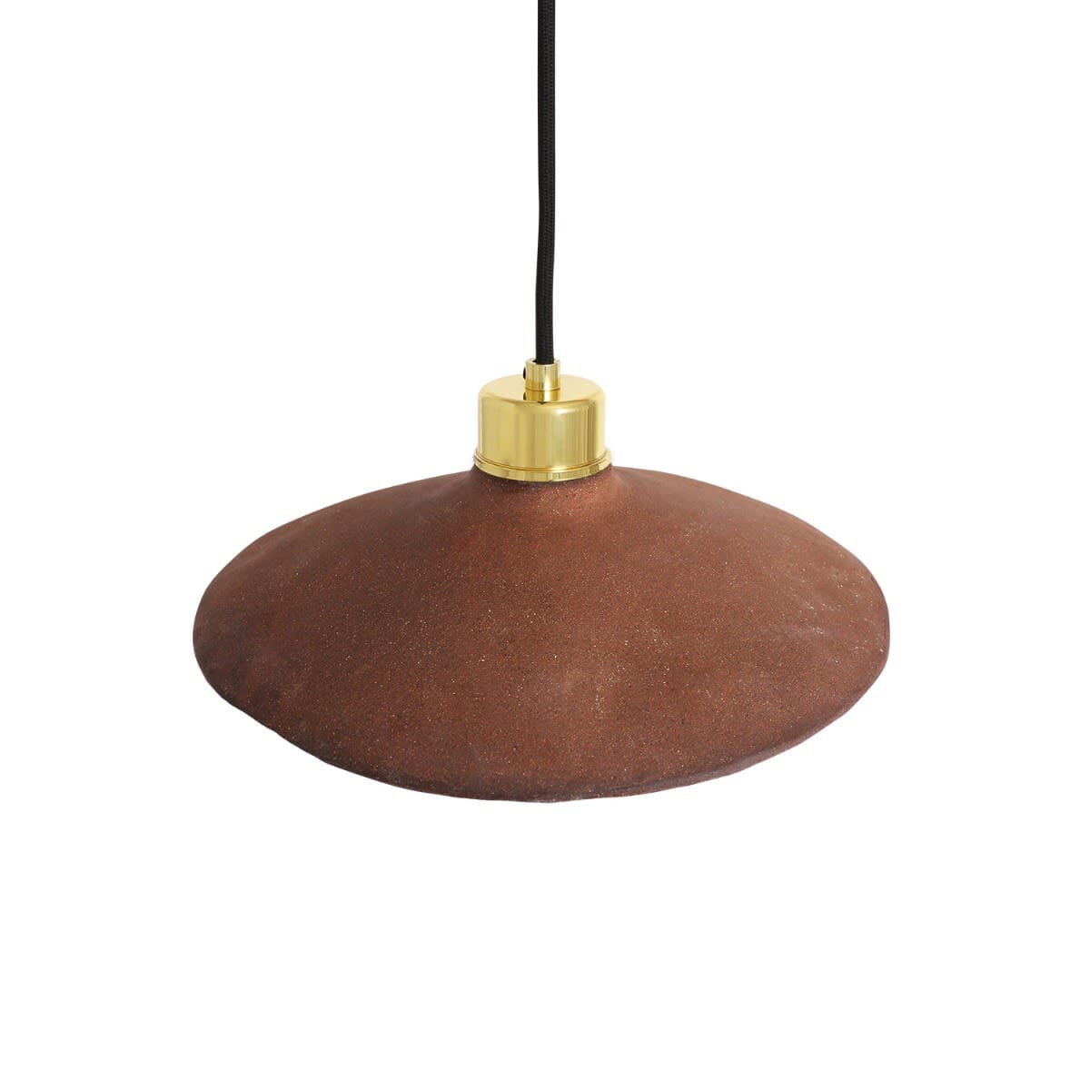 Mullan Pyrus Organic Ceramic Pendant Light 28cm, Rotes Eisen