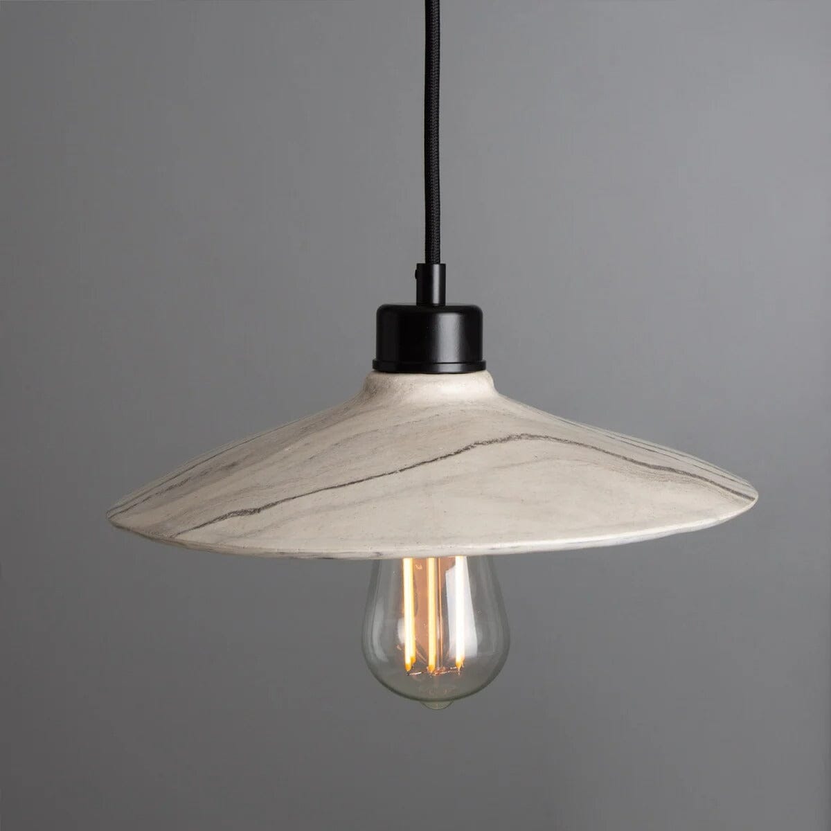 Pyrus Marbled Ceramic Pendant Light 28cm