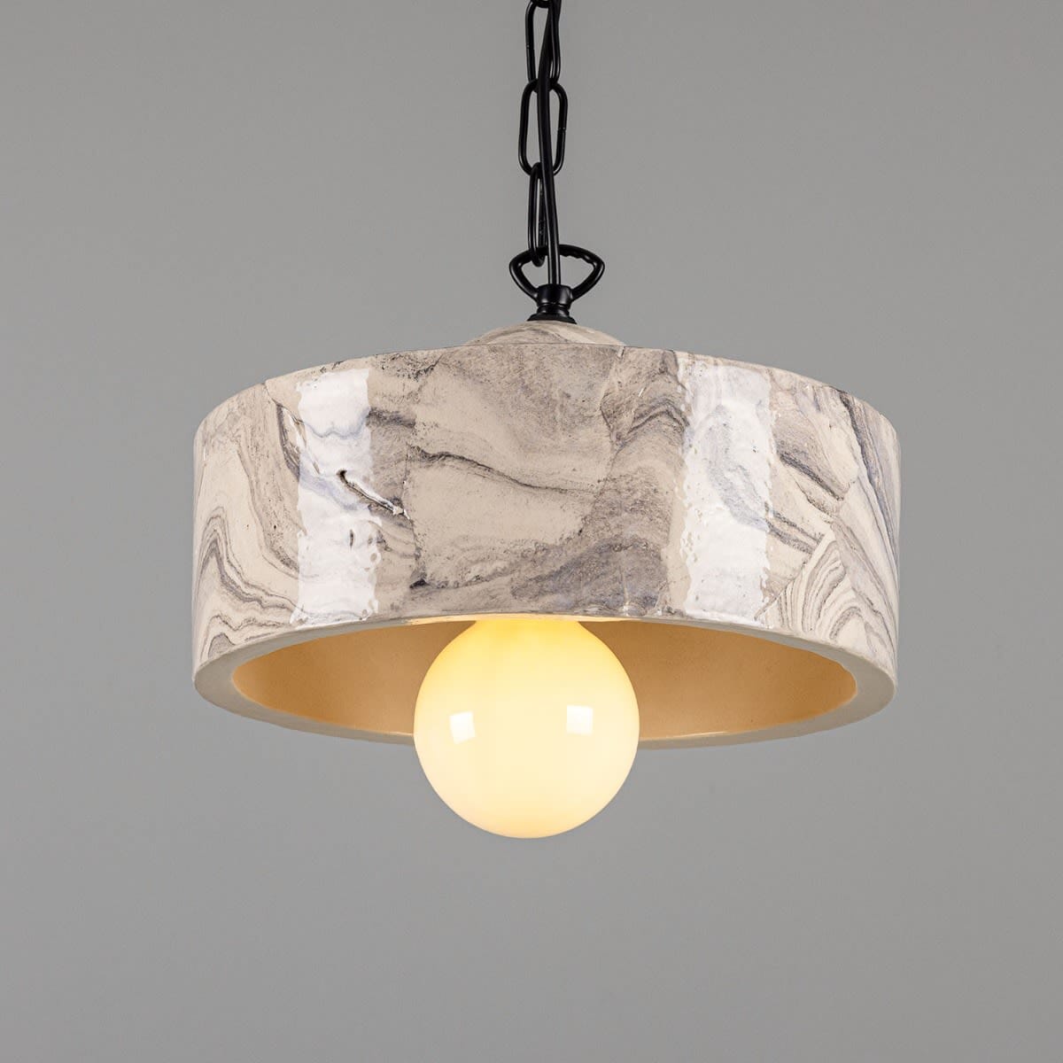 Seville Marbled Ceramic Mid-Century Modern Pendant Light