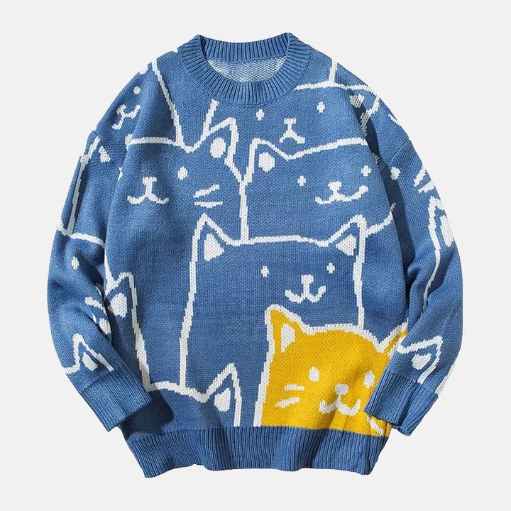 Maglione alla moda con gatto